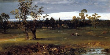 historical scene Painting - At Pasture scenery John Frederick Kensett Landscapes brook